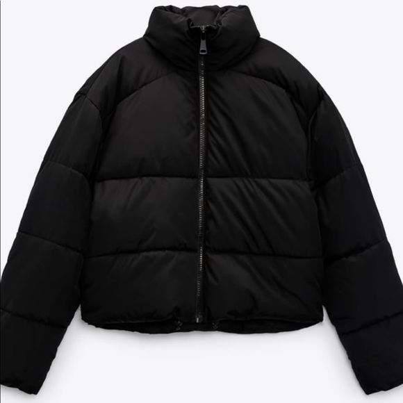 Water and wind protection cropped puffer jacket zara Clearance